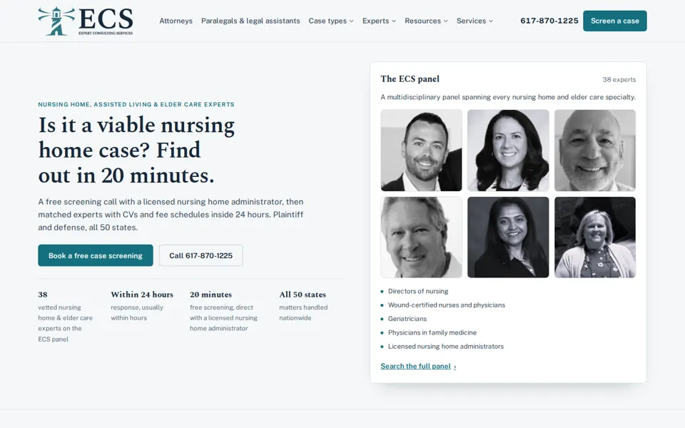 Expert Consulting Services website